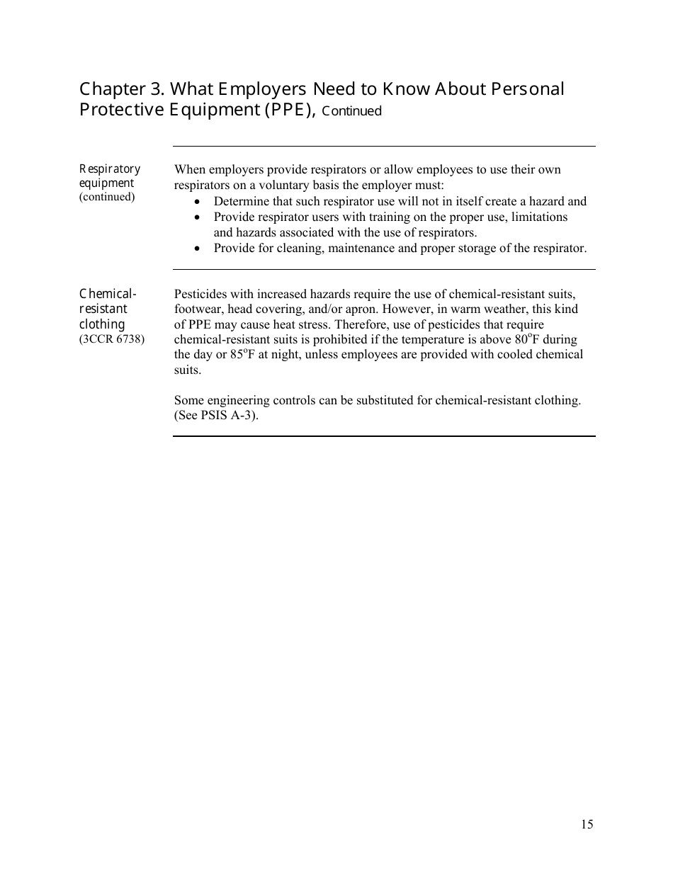 Pesticide Use Compliance Guide for Employers and Businesses - California, Page 15