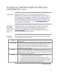 Pesticide Use Compliance Guide for Employers and Businesses - California, Page 3