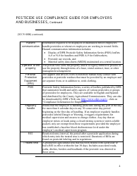 Pesticide Use Compliance Guide for Employers and Businesses - California, Page 4