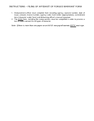 Form P2-19-4-403 Affidavit of Forged Warrant - Arkansas, Page 2
