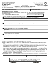 Document preview: Form JD-JM-40 Notice/Summons and Order for Hearing - Termination of Parental Rights - Connecticut