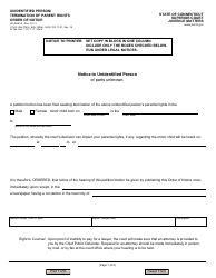 Form JD-JM-61A Unidentified Person/Termination of Parental Rights/Order of Notice - Connecticut