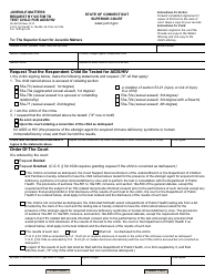 Document preview: Form JD-JM-185 Request by Victim to Test Child for AIDS/HIV - Juvenile Matters - Connecticut