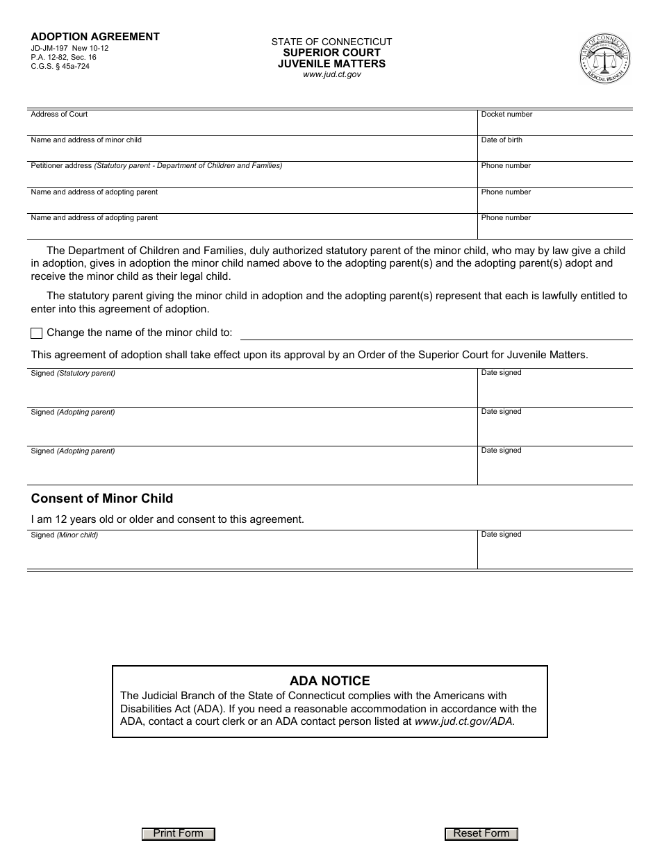 Form JD-JM-197 - Fill Out, Sign Online and Download Fillable PDF ...