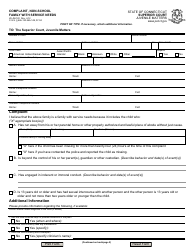 Document preview: Form JD-JM-120 Complaint, Non-school Family With Service Needs - Connecticut
