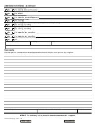 Form JD-JM-120 Complaint, Non-school Family With Service Needs - Connecticut, Page 2