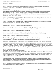 Instructions for Form DHCS3078 Federally Qualified Health Center/Rural Health Clinic Dental Hygienist Services Alternate Payment Methodology Worksheet - California, Page 3