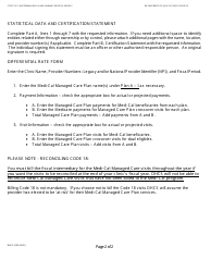 Instructions for Form DHCS3100 Federally Qualified Health Center/Rural Health Clinic Managed Care Differential Rate Request Form - California, Page 2