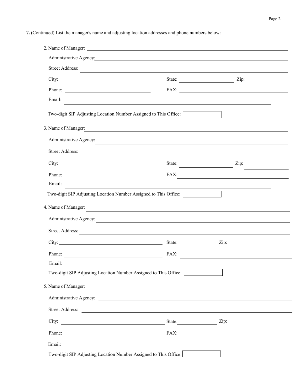 Form A4-50 Application for a Certificate of Consent to Administer Workers Compensation Self Insurance Claims - California, Page 2
