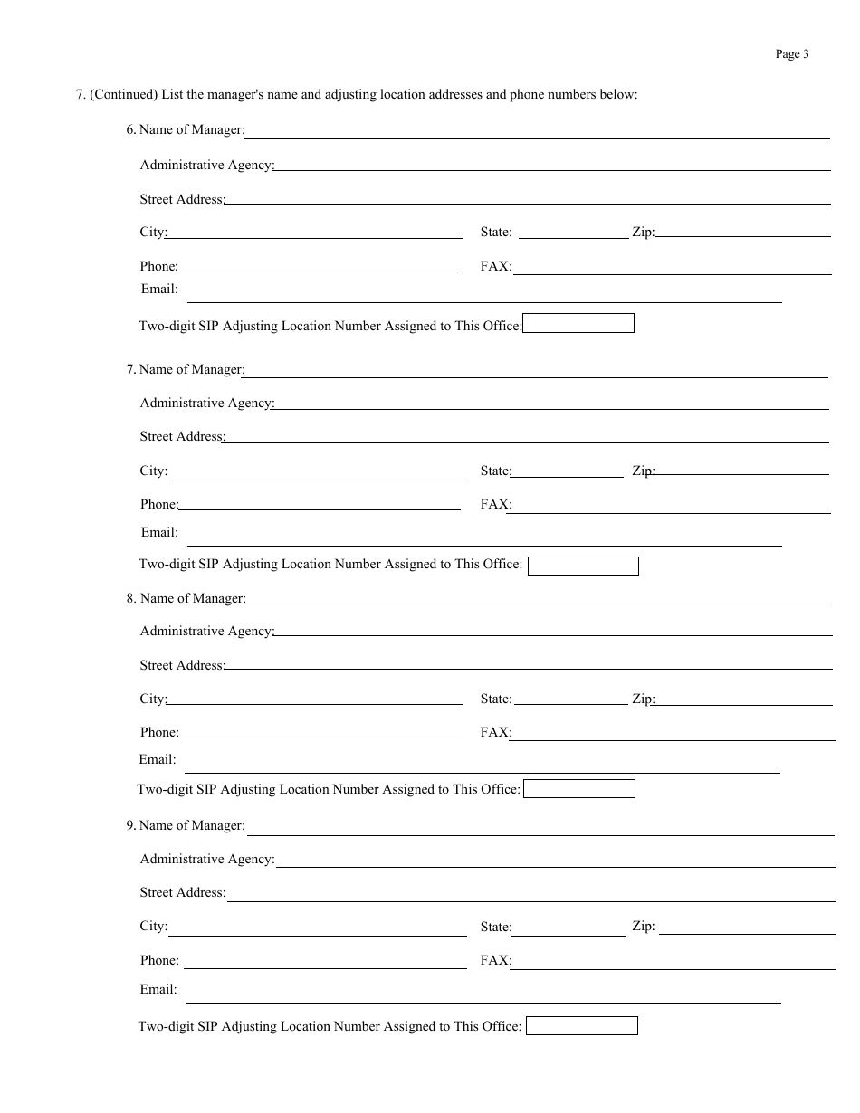Form A4-50 Application for a Certificate of Consent to Administer Workers Compensation Self Insurance Claims - California, Page 3