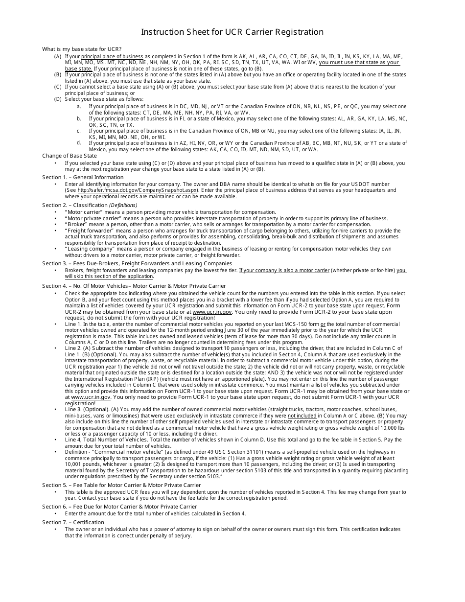 Form UCR-1 Unified Carrier Registration - Connecticut, Page 2