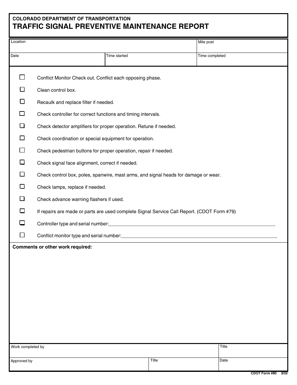 CDOT Form 80 Fill Out, Sign Online and Download Fillable PDF, Colorado Templateroller