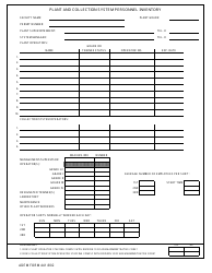 Document preview: ADEM Form 441 Plant and Collection System Personnel Inventory - Alabama