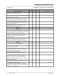Appendix A Property Inspection Checklist Form - Arizona, Page 12
