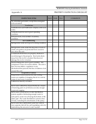 Appendix A Property Inspection Checklist Form - Arizona, Page 13