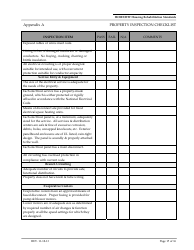 Appendix A Property Inspection Checklist Form - Arizona, Page 15
