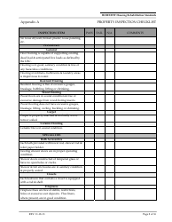 Appendix A Property Inspection Checklist Form - Arizona, Page 8