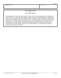 Formulario JV-330 S Cartas De Tutela (Menores) - California (Spanish), Page 2