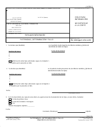 Document preview: Formulario JV-501 S Paternidad - Determinacion Y Fallo - California (Spanish)