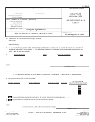 Document preview: Formulario JV-500 S Indagacion De Paternidad - Menor De Edad - California (Spanish)