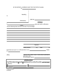 Document preview: Form TF-940 Affidavit - Alaska