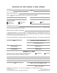Document preview: Form TF-945 Application for Court Approval of Media Coverage - Alaska