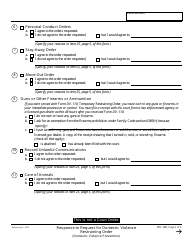 Form DV-120 Response to Request for Domestic Violence Restraining Order - California, Page 2
