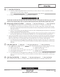 Form DV-110 V Temporary Restraining Order - California (Vietnamese), Page 2