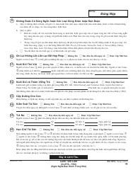 Form DV-110 V Temporary Restraining Order - California (Vietnamese), Page 3