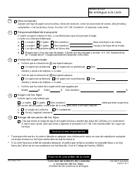 Formulario DV-105 S Solicitud De Ordenes De Custodia Y Visitacion De Los Hijos - California (Spanish), Page 3