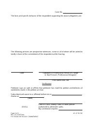 Form MC-115 Petition for 90-day Commitment - Alaska, Page 2