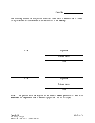 Form MC-110 Petition for 30-day Commitment - Alaska, Page 2