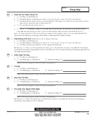 Form DV-120 V Response to Request for Domestic Violence Restraining Order - California (Vietnamese), Page 3