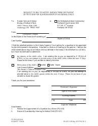Document preview: Form PG-622 Request to Bia to Notify Indian Tribe or Parent of Petition for Guardianship of an Indian Child - Alaska
