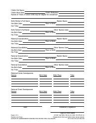 Form PG-621 Notice of Guardianship Hearing for Indian Child (By Petitioner) - Alaska, Page 2