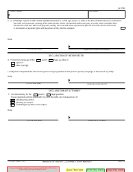 Form JV-190 Waiver of Rights - Juvenile Dependency - California, Page 2