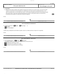 Formulario JV-190 S Renuncia De Derechos - Dependencia De Menores - California (Spanish), Page 2