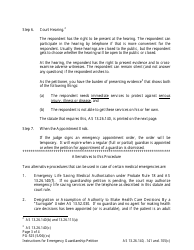 Instructions for Form PG-101 Emergency Petition for Appointment of a Temporary Guardian - Alaska, Page 3