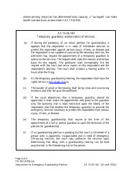 Instructions for Form PG-101 Emergency Petition for Appointment of a Temporary Guardian - Alaska, Page 4