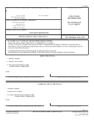Document preview: Formulario JV-140 S Notificacion De Direccion Postal - California (Spanish)
