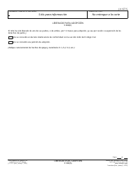 Document preview: Formulario JV-127 S Liberado Para Adopcion ( 300(H)) - California (Spanish)