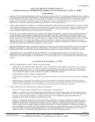 Instructions for Form JV-290 Formulario De Informacion Para El Encargado De Atencion - California