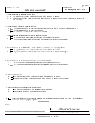 Formulario JV-290 S Formulario De Informacion Para El Encargado De Atencion - California (Spanish), Page 2