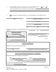 Form DR-425 Default Application - Child Custody - Alaska, Page 2