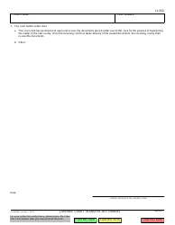 Form JV-550 Juvenile Court Transfer - out Orders - California, Page 4