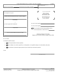 Document preview: Formulario JV-826 S Denegacion De Peticion (Reglas De La Corte De California, Reglas 8.452, 8.456) - California (Spanish)