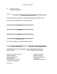 Form CR2E079 Dissociation or Resignation of Member, Manager From Florida or Foreign Limited Liability Company - Florida