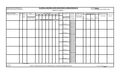 Form WWS-CPI Payroll Certification for Public Works Projects - Connecticut, Page 3