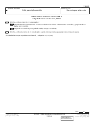 Document preview: Formulario JV-610 S Menor Habitualmente Disobediente ( 601(A)) - California (Spanish)