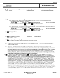 Formulario FL-625 S Estipulacion Y Orden - California (Spanish), Page 2